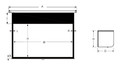 Manualny ekran projekcyjny Lupus 171x107 cm MW (16:10)